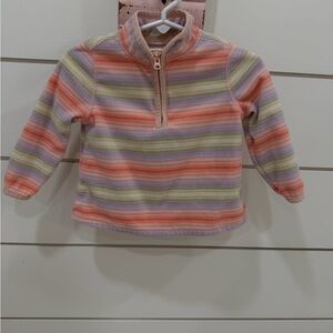 OshKosh B'gosh Striped Kids Sweater - Pink, Orange, Cream
